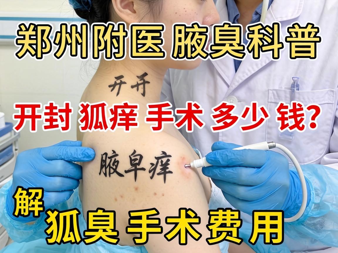 郑州附医腋臭科普，开封狐臭手术多少钱？解析狐臭手术费用