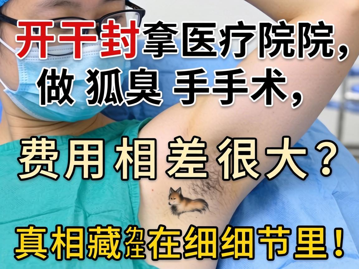 开封医院做狐臭手术费用相差很大？真相藏在细节里！