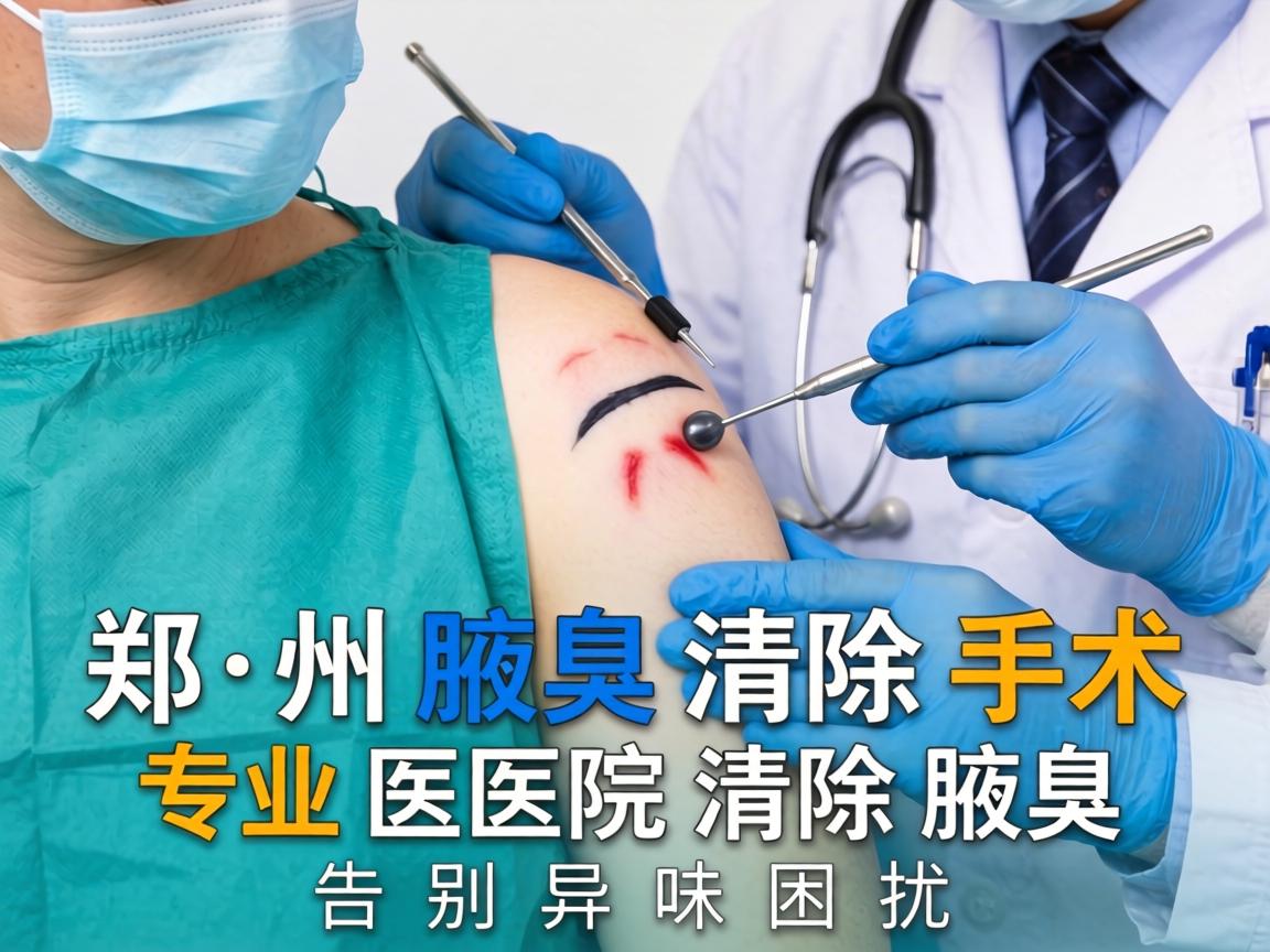 郑州腋臭清除手术，专业医院清除腋臭，告别异味困扰