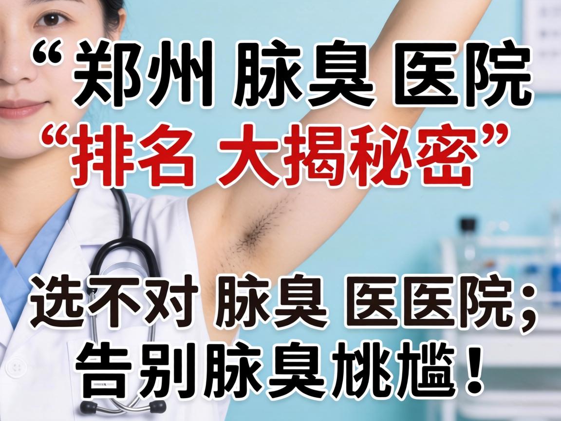 郑州腋臭医院排名大揭秘，选对腋臭医院，告别腋臭尴尬！