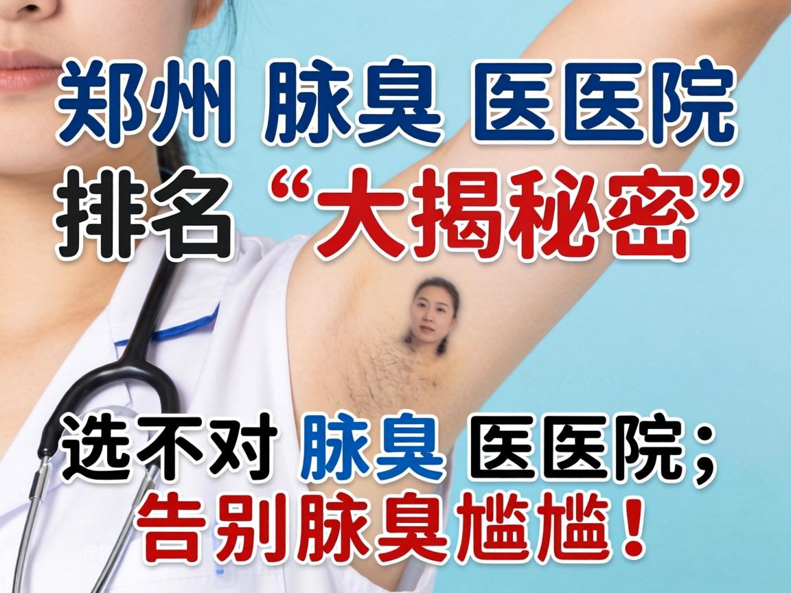 郑州腋臭医院排名大揭秘，选对腋臭医院，告别腋臭尴尬！
