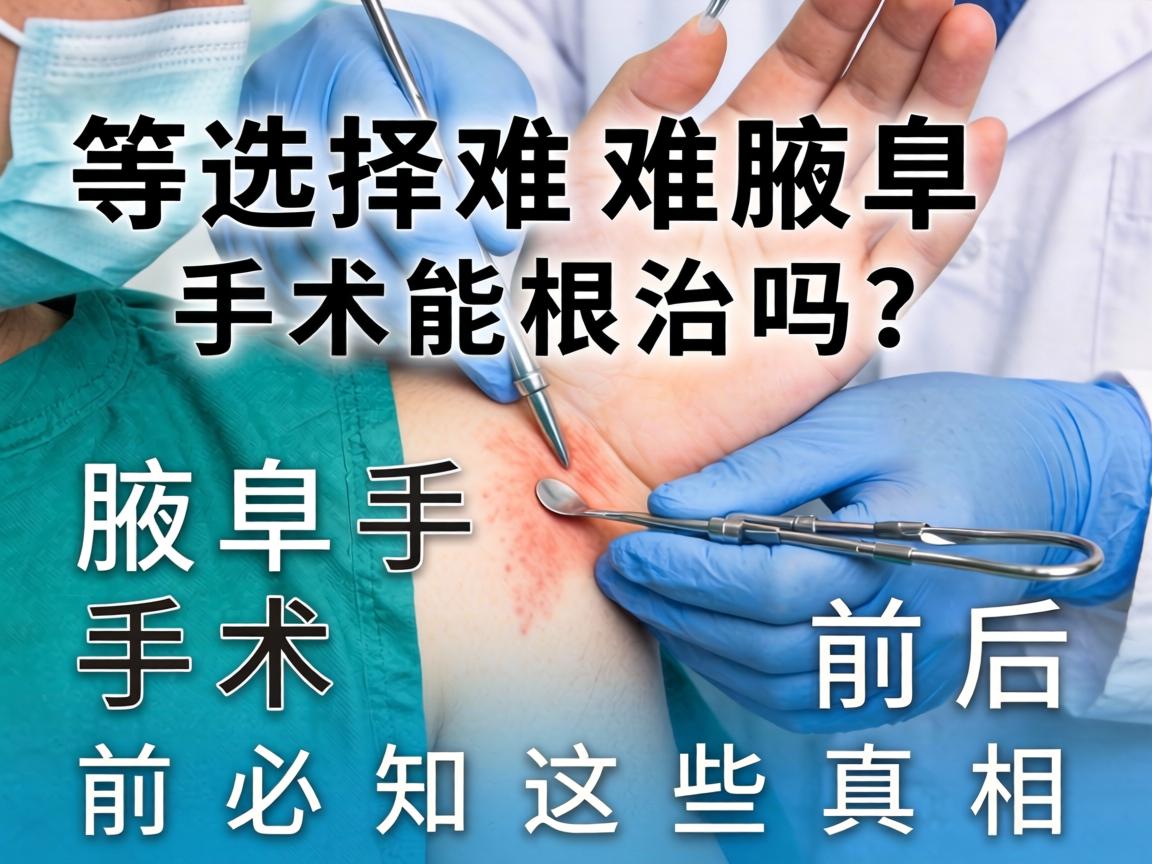 腋臭手术选择难题，腋臭手术能根治吗？腋臭手术前后必知这些真相