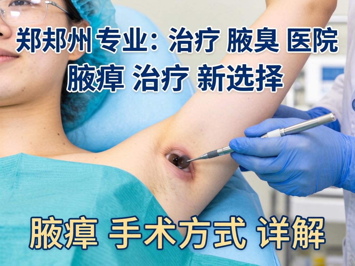 郑州专业治疗腋臭医院，腋臭治疗新选择，腋臭手术方式详解