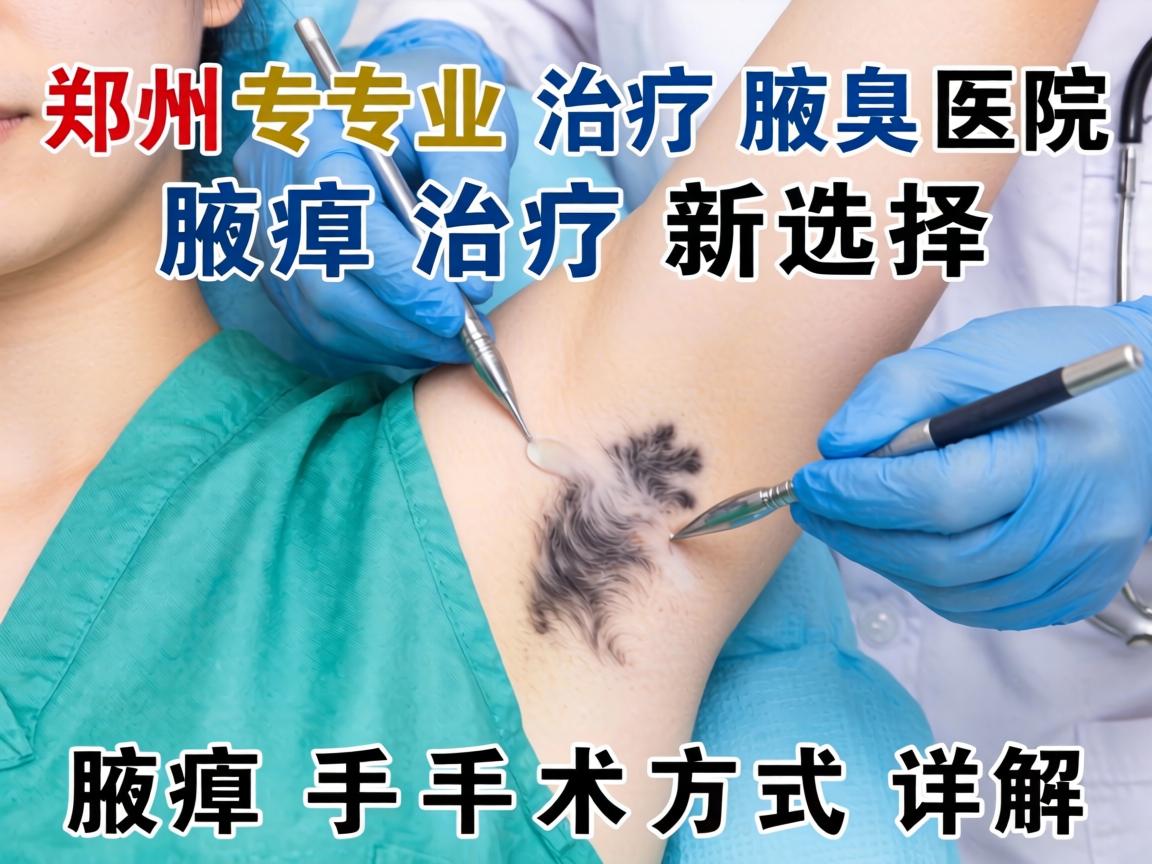 郑州专业治疗腋臭医院，腋臭治疗新选择，腋臭手术方式详解