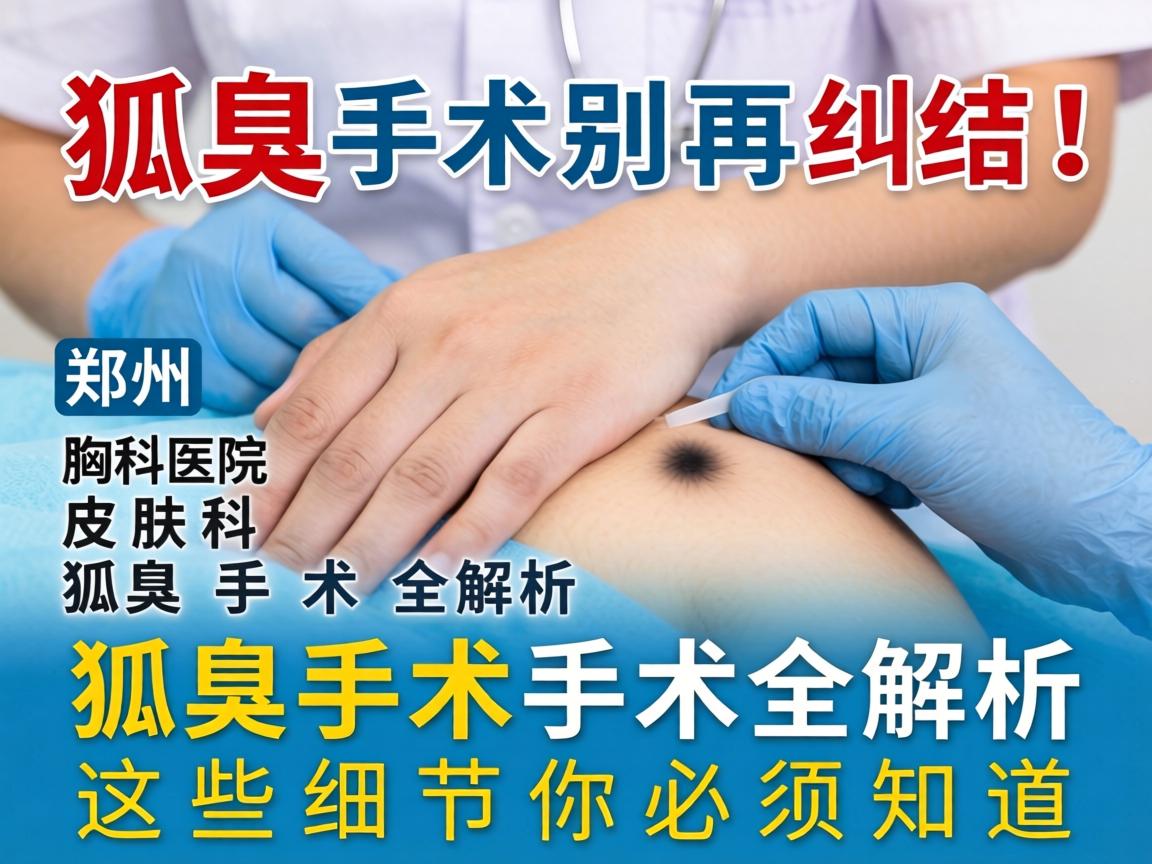 狐臭手术别再纠结！郑州胸科医院皮肤科狐臭手术全解析，狐臭手术这些细节你必须知道