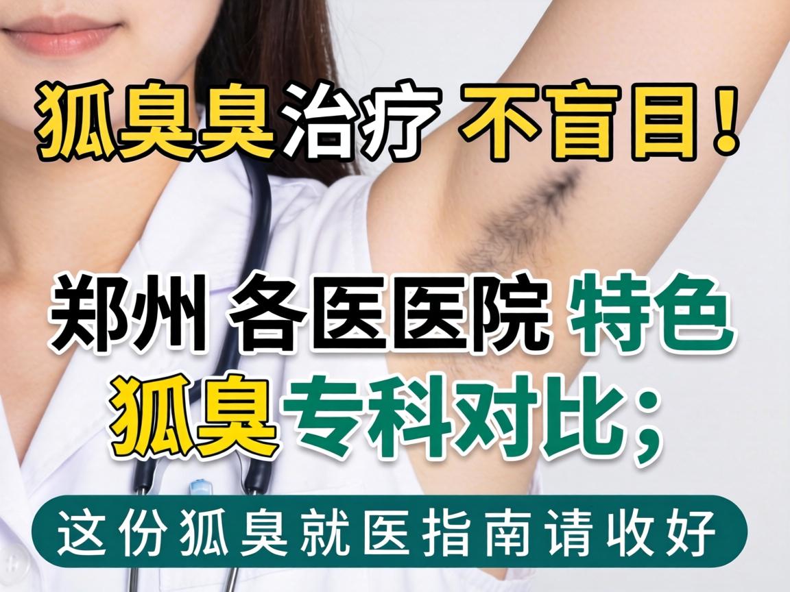 狐臭治疗不盲目！郑州各医院特色狐臭专科对比，这份狐臭就医指南请收好