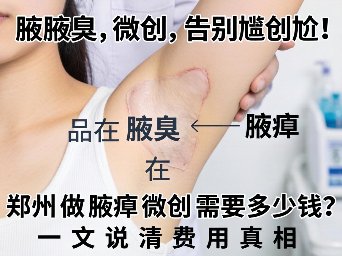 腋臭微创，告别尴尬！在郑州做腋臭微创需要多少钱？一文说清费用真相