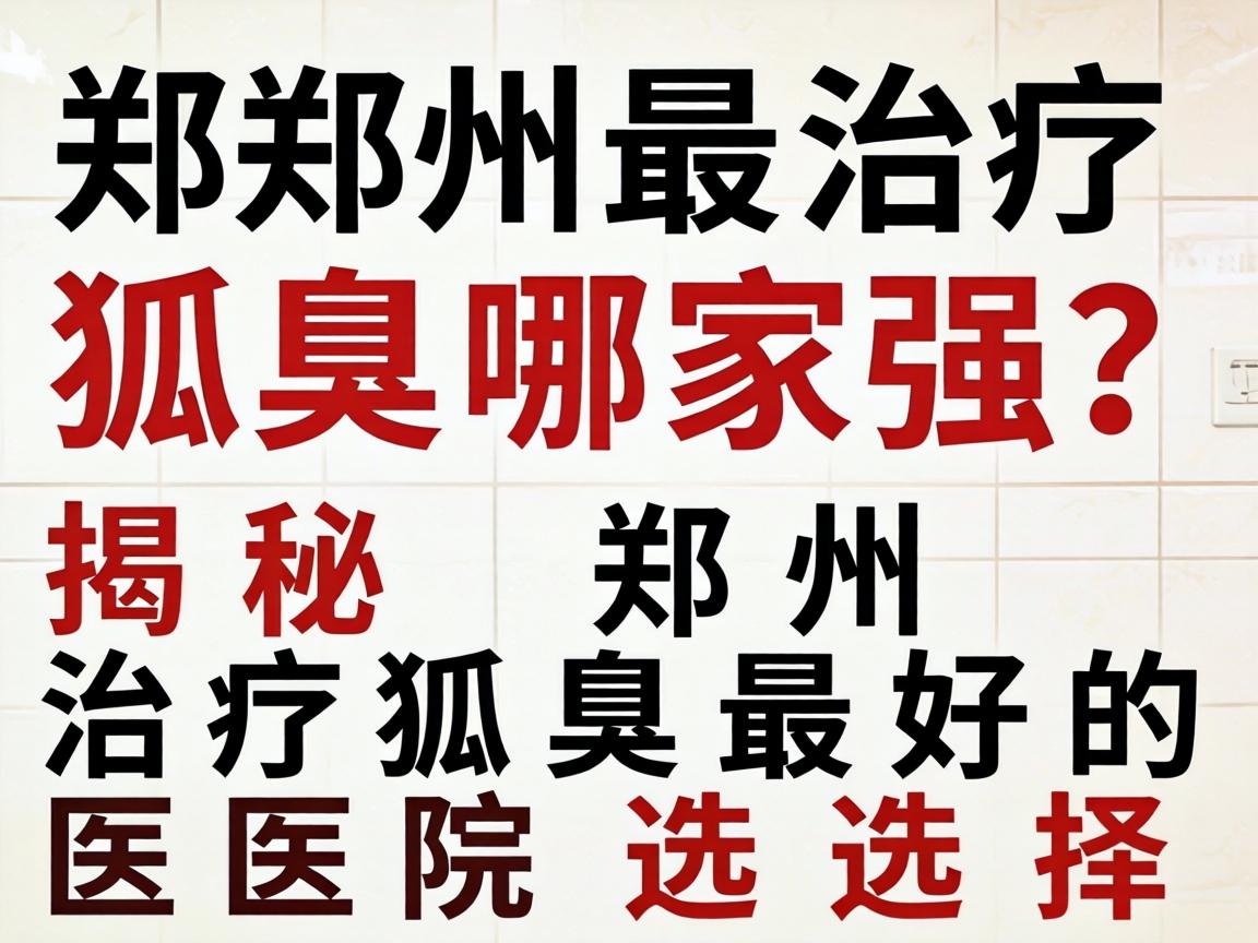 郑州治疗狐臭哪家强？揭秘郑州治疗狐臭最好的医院选择