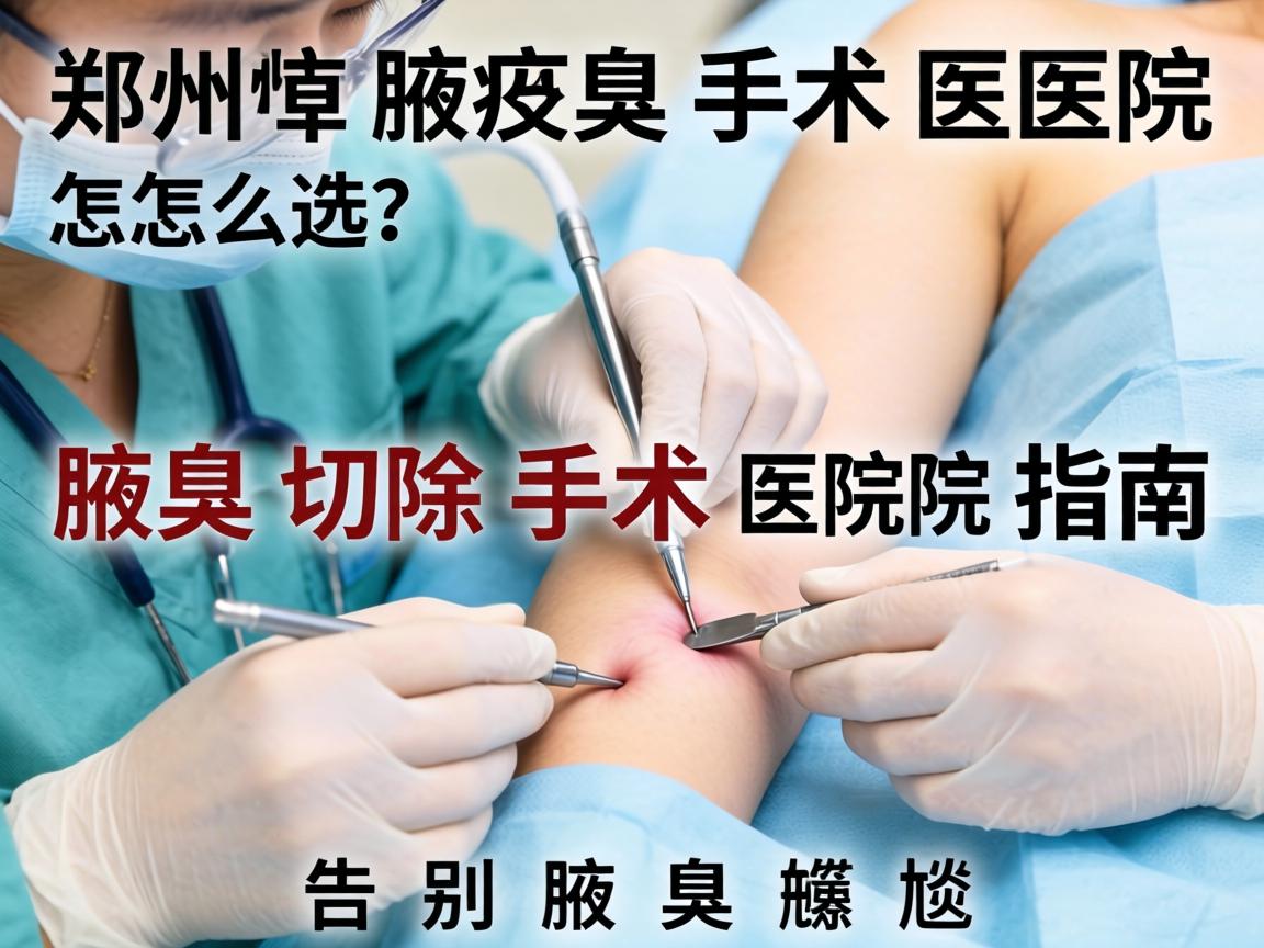 郑州腋臭手术医院怎么选？腋臭切除手术医院指南，告别腋臭尴尬