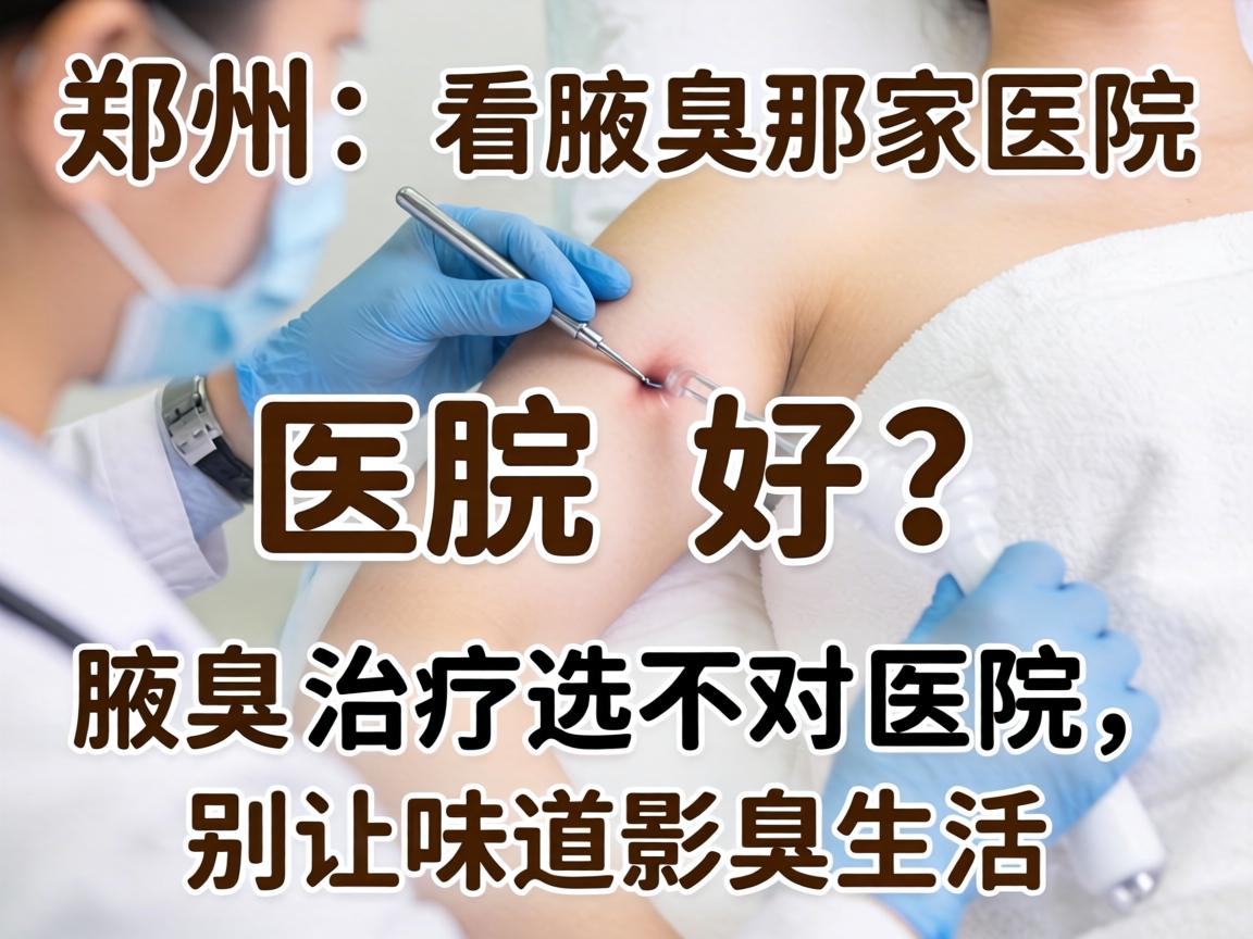 郑州看腋臭那家医院好？腋臭治疗选对医院，别让味道影响生活