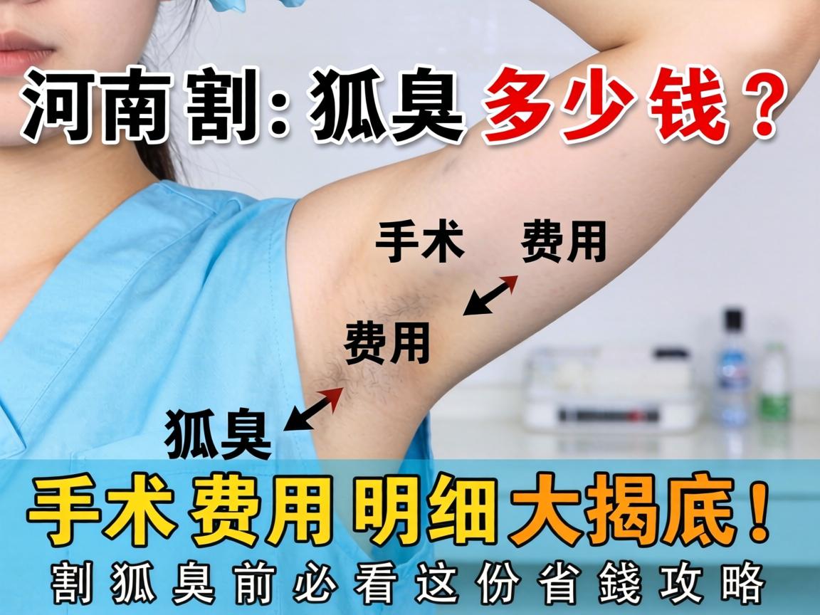 河南割狐臭多少钱？狐臭手术费用明细大揭底！割狐臭前必看这份省钱攻略