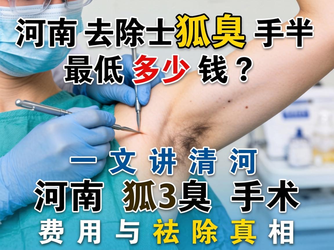 河南去除狐臭手术最低多少钱？一文讲清河南狐臭手术费用与祛除真相
