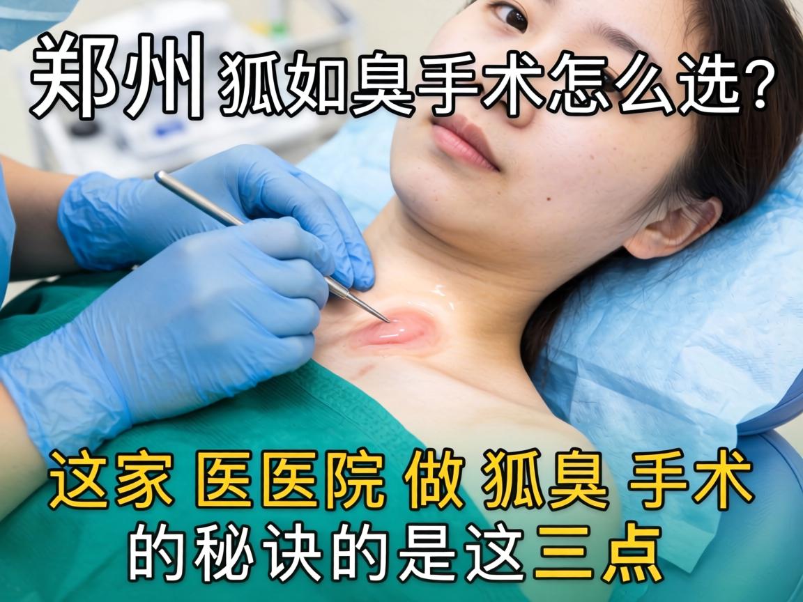 郑州狐臭手术怎么选？这家医院做狐臭手术的秘诀是这三点