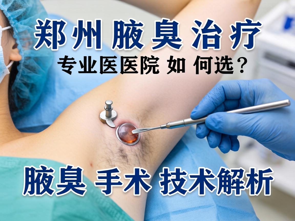 郑州腋臭治疗，专业医院如何选？腋臭手术技术解析