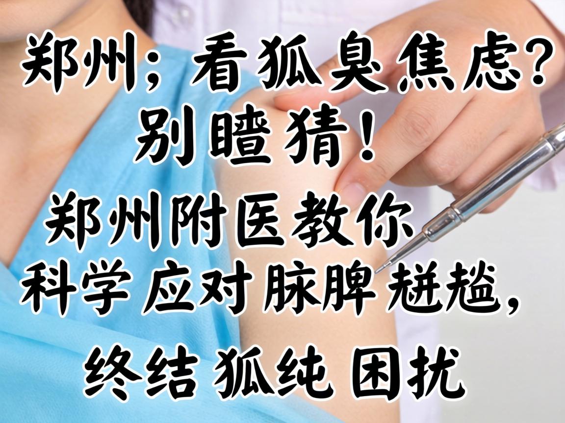 郑州看狐臭焦虑？别瞎猜！郑州附医教你科学应对腋臭尴尬，终结狐臭困扰
