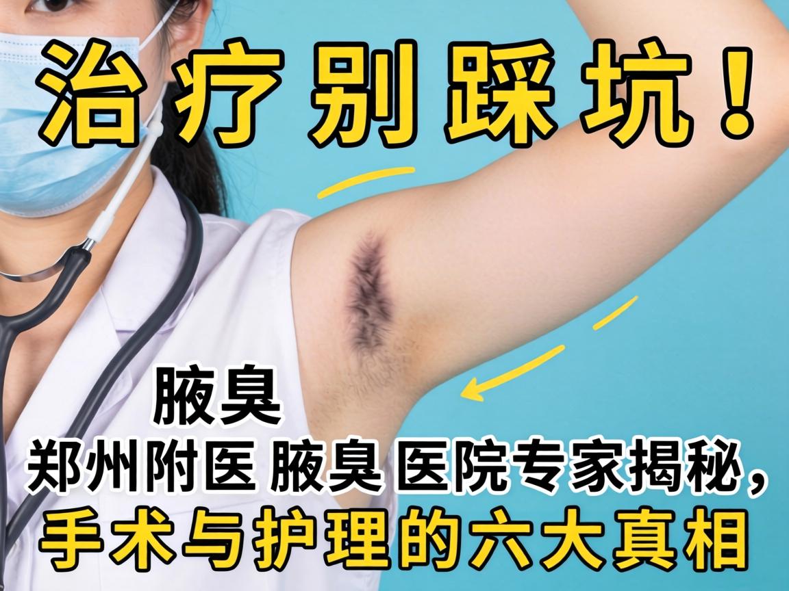 腋臭治疗别踩坑！郑州附医腋臭医院专家揭秘，腋臭手术与护理的六大真相