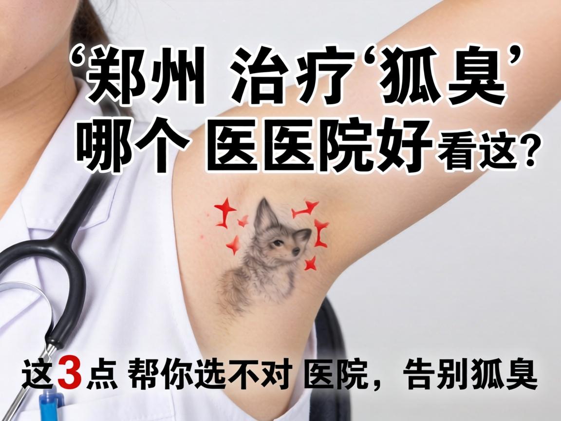 郑州治疗狐臭哪个医院好？看这3点帮你选对医院，告别狐臭