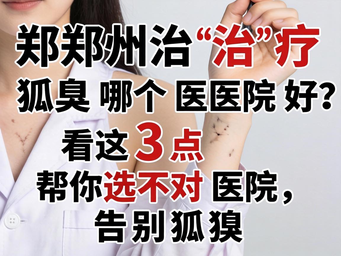 郑州治疗狐臭哪个医院好？看这3点帮你选对医院，告别狐臭