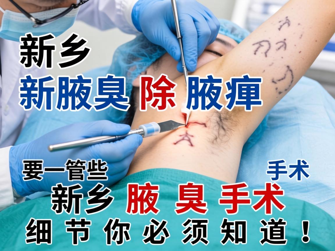 新乡腋臭手术新乡除腋臭，这些新乡腋臭手术细节你必须知道！