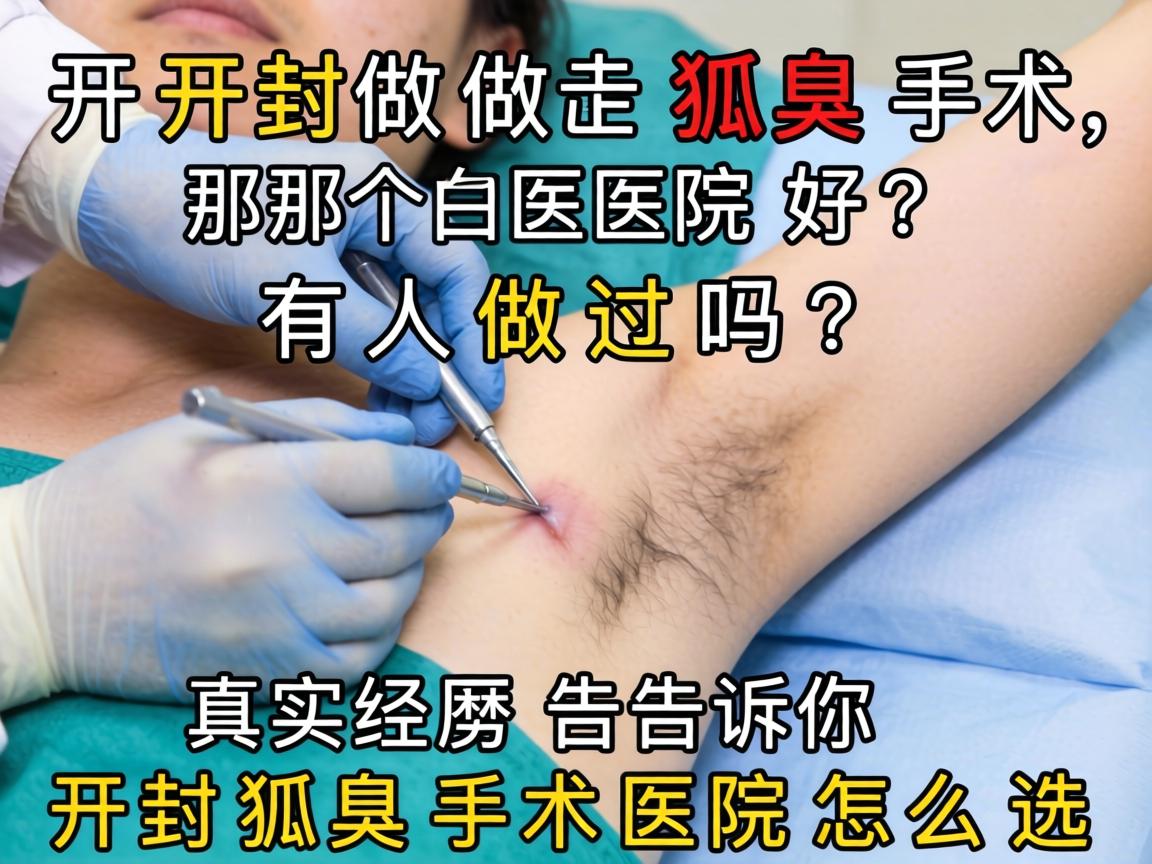 开封做狐臭手术那个医院好？有人做过吗？真实经历告诉你开封狐臭手术医院怎么选