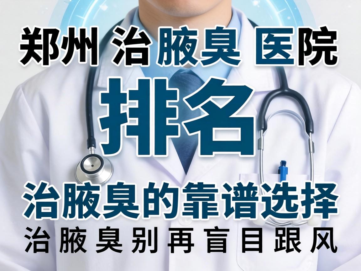郑州治腋臭医院排名，治腋臭的靠谱选择，治腋臭别再盲目跟风