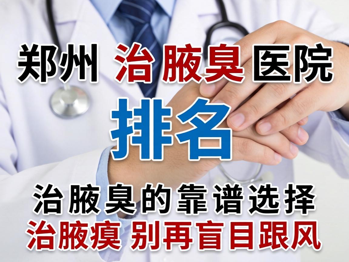 郑州治腋臭医院排名，治腋臭的靠谱选择，治腋臭别再盲目跟风