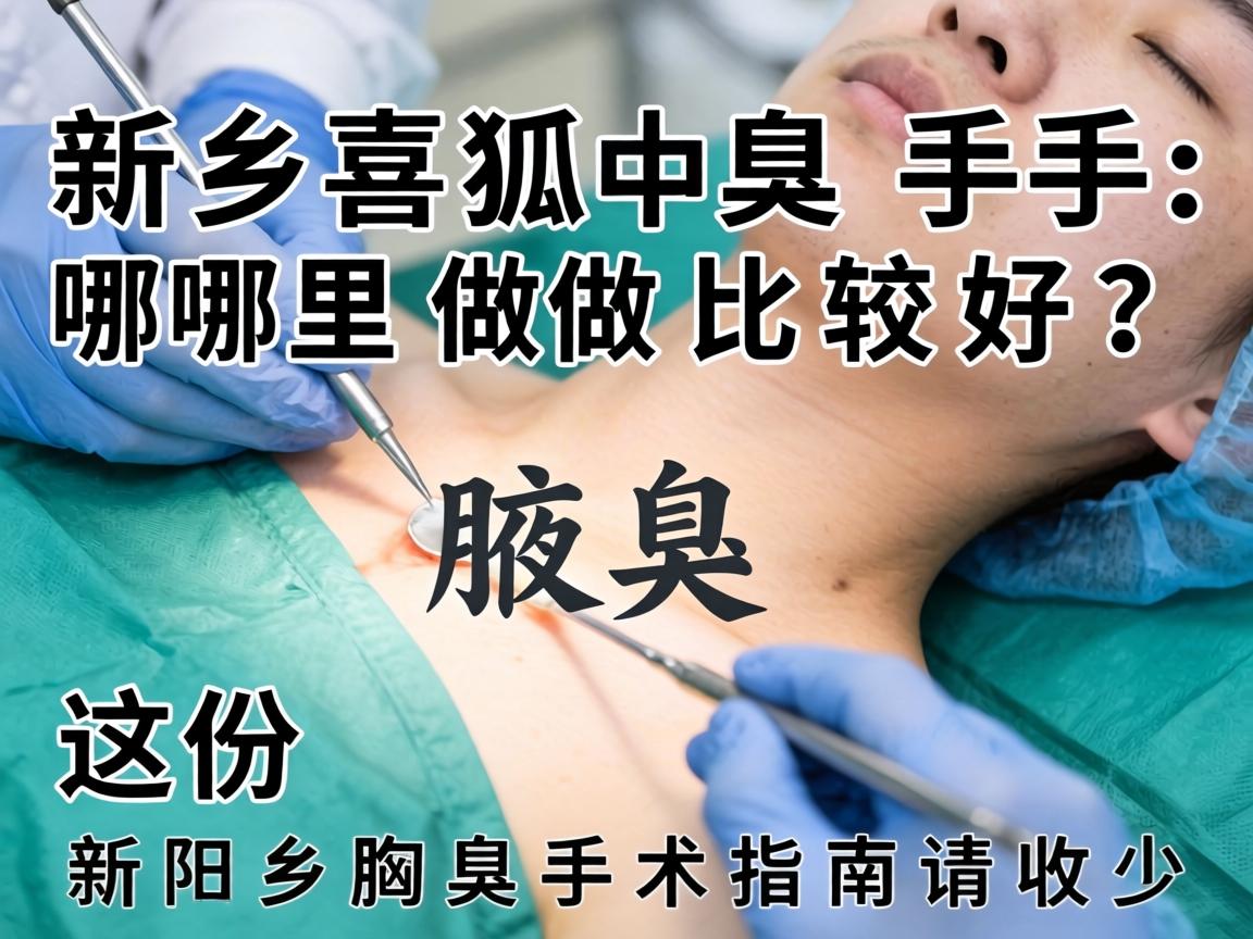 新乡狐臭手术哪里做比较好？这份新乡腋臭手术指南请收好