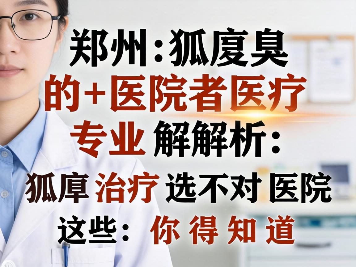 郑州狐臭医院专业解析，狐臭治疗选对医院，这些关键点你得知道