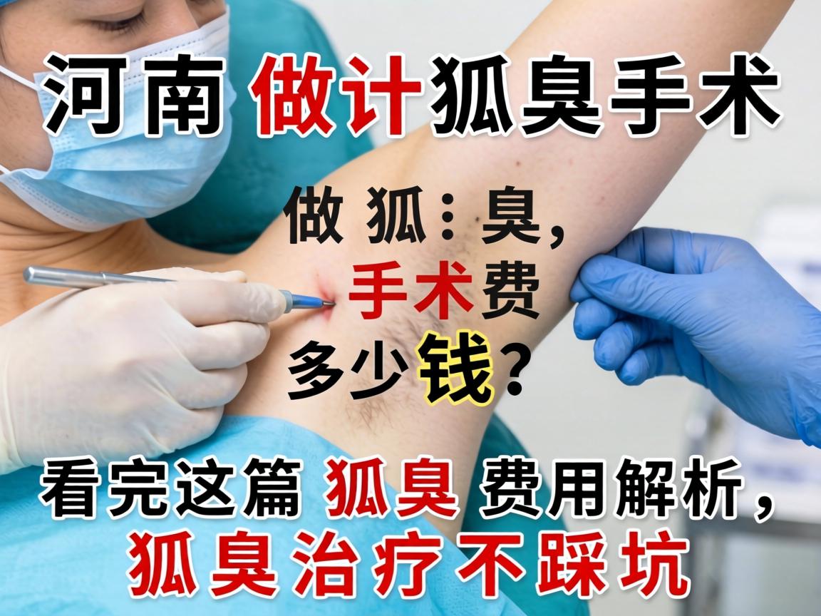 河南做狐臭手术多少钱？看完这篇狐臭费用解析，狐臭治疗不踩坑