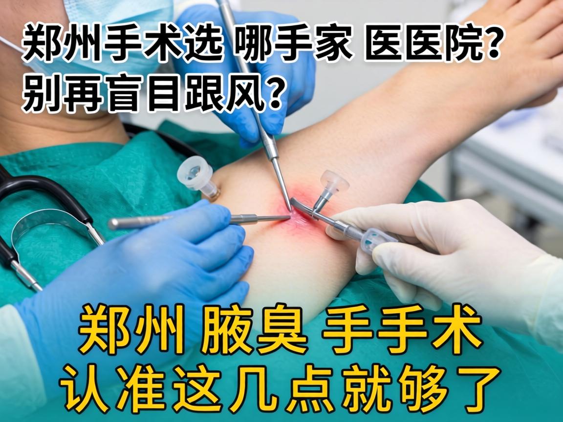 郑州腋臭手术选哪家医院？别再盲目跟风，郑州腋臭手术认准这几点就够了