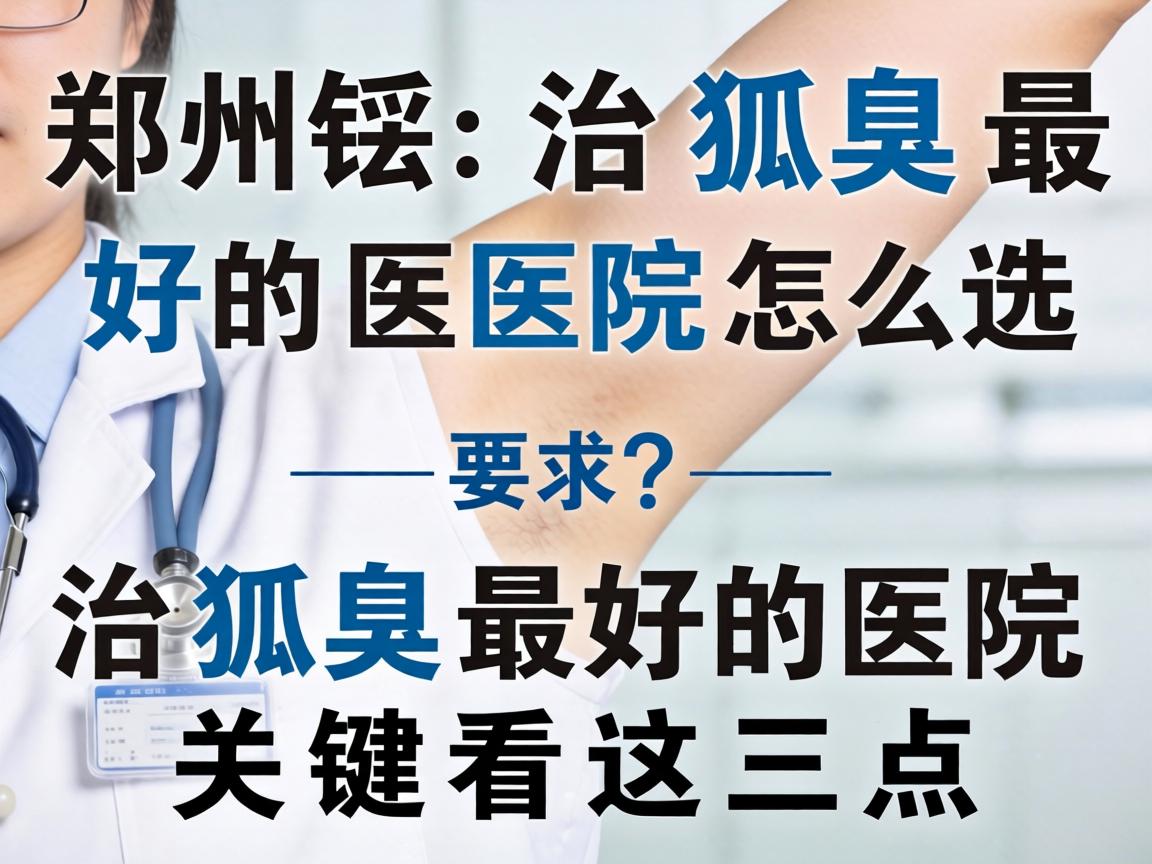 郑州治狐臭最好的医院怎么选？治狐臭最好的医院关键看这三点