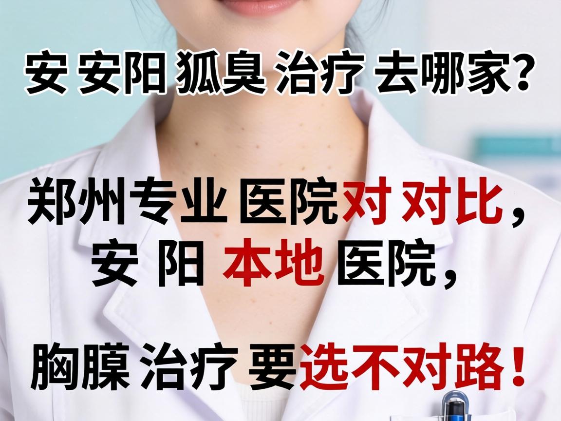 安阳狐臭治疗去哪家？郑州专业医院对比安阳本地医院，腋臭治疗要选对路！