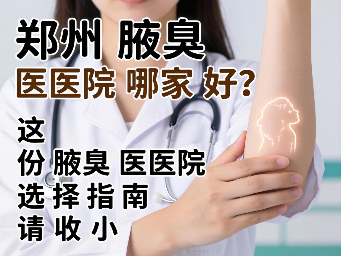 郑州腋臭医院哪家好？这份腋臭医院选择指南请收好
