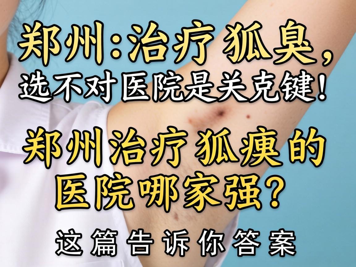 郑州治疗狐臭，选对医院是关键！郑州治疗狐臭的医院哪家强？这篇告诉你答案