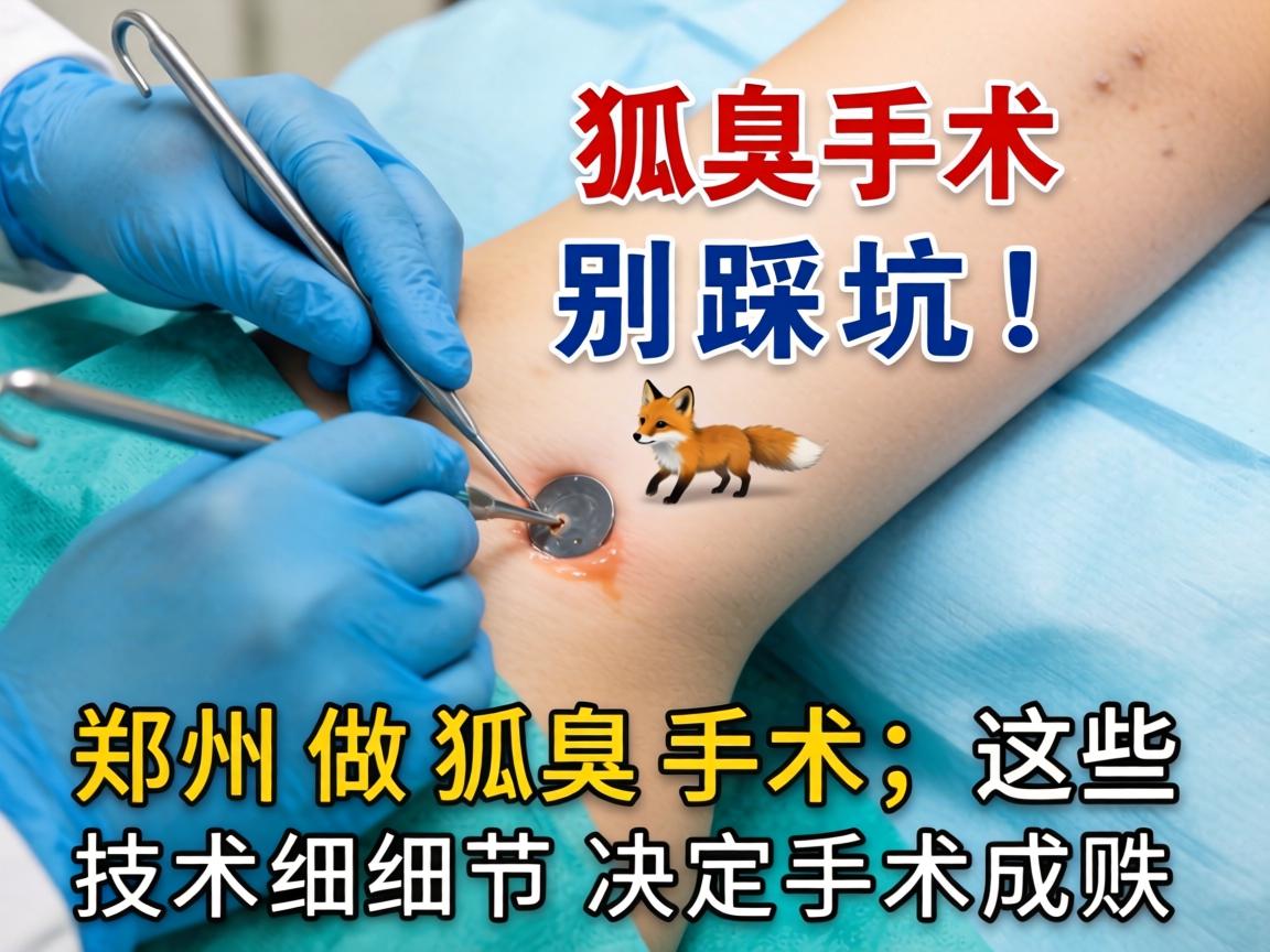 狐臭手术别踩坑！郑州做狐臭手术，这些技术细节决定手术成败