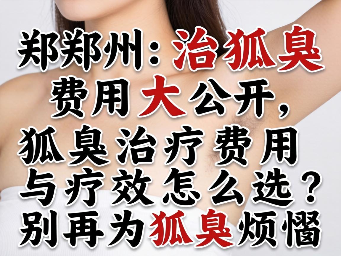 郑州治狐臭费用大公开，狐臭治疗费用与疗效怎么选？别再为狐臭烦恼