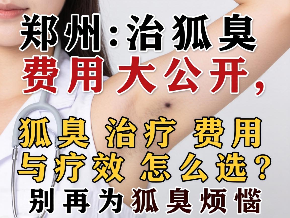 郑州治狐臭费用大公开，狐臭治疗费用与疗效怎么选？别再为狐臭烦恼