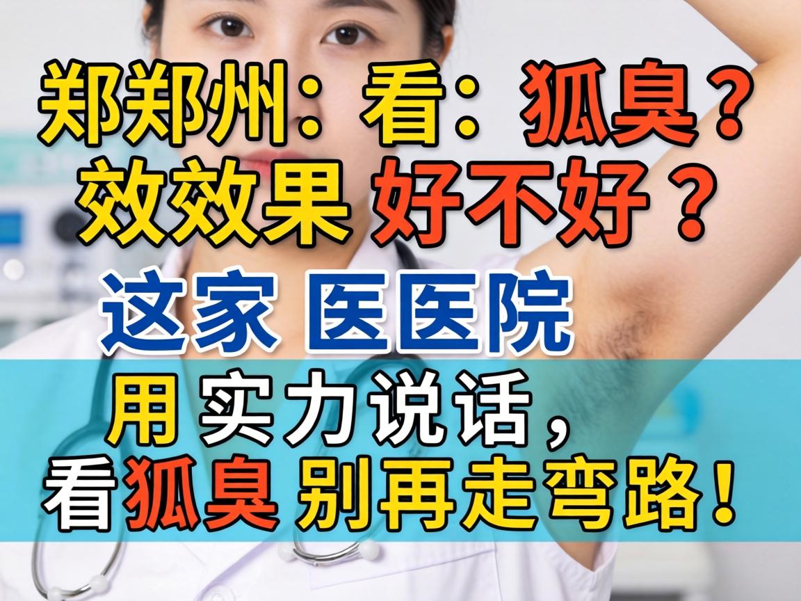 郑州看狐臭效果好不好？这家医院用实力说话，看狐臭别再走弯路！