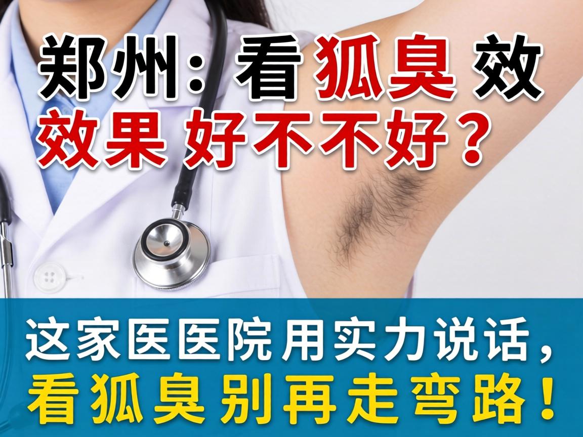 郑州看狐臭效果好不好？这家医院用实力说话，看狐臭别再走弯路！