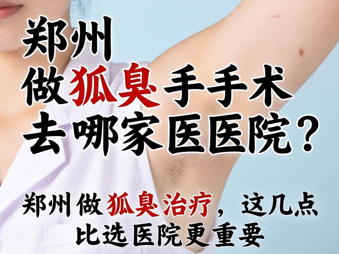 郑州做狐臭手术去哪家医院？郑州做狐臭治疗，这几点比选医院更重要