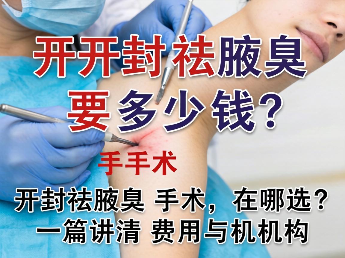 开封祛腋臭手术要多少钱？开封祛腋臭手术在哪选？一篇讲清费用与机构