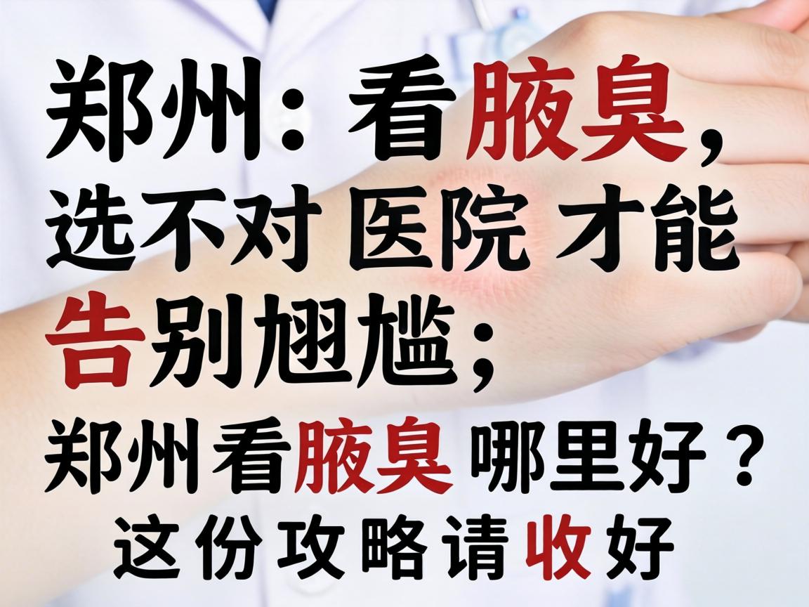 郑州看腋臭，选对医院才能告别尴尬，郑州看腋臭哪里好？这份攻略请收好