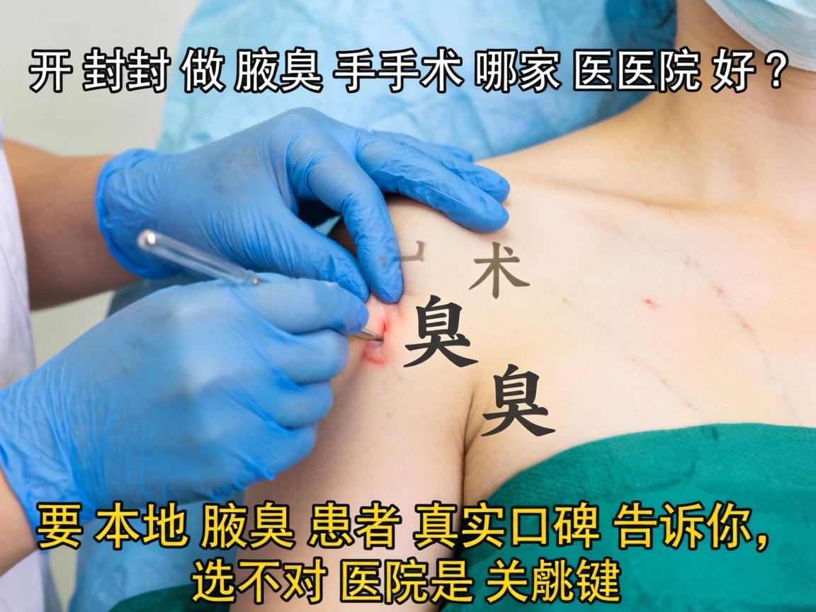 开封做腋臭手术哪家医院好？本地腋臭患者真实口碑告诉你，选对医院是关键