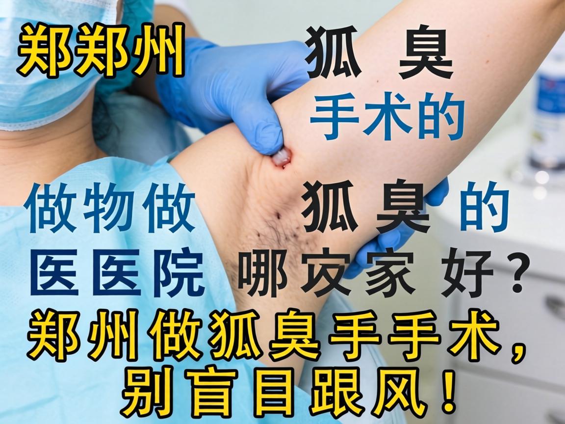 郑州做狐臭手术的医院哪家好？郑州做狐臭手术，别盲目跟风！