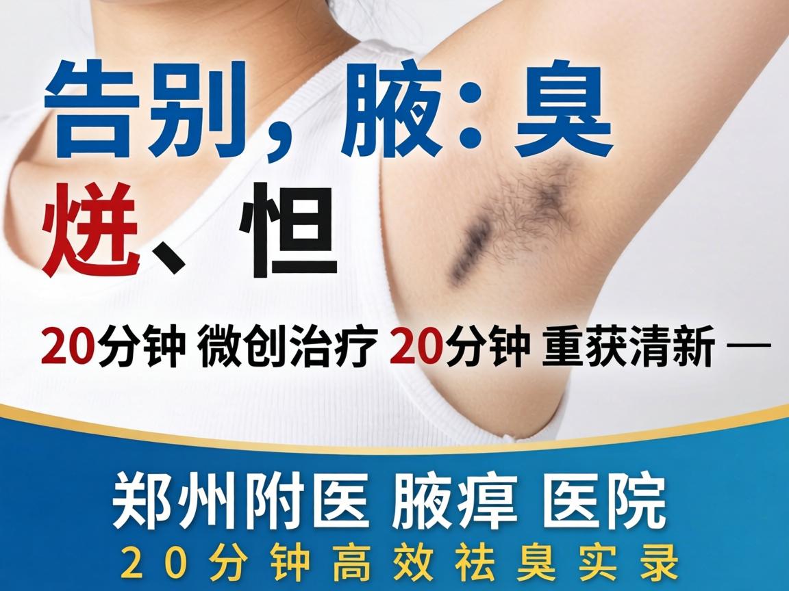 告别腋臭尴尬，20分钟微创治疗20分钟重获清新—郑州附医腋臭医院20分钟高效祛臭实录