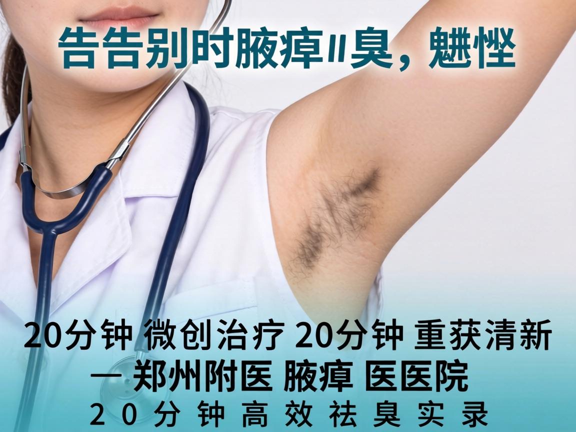 告别腋臭尴尬，20分钟微创治疗20分钟重获清新—郑州附医腋臭医院20分钟高效祛臭实录