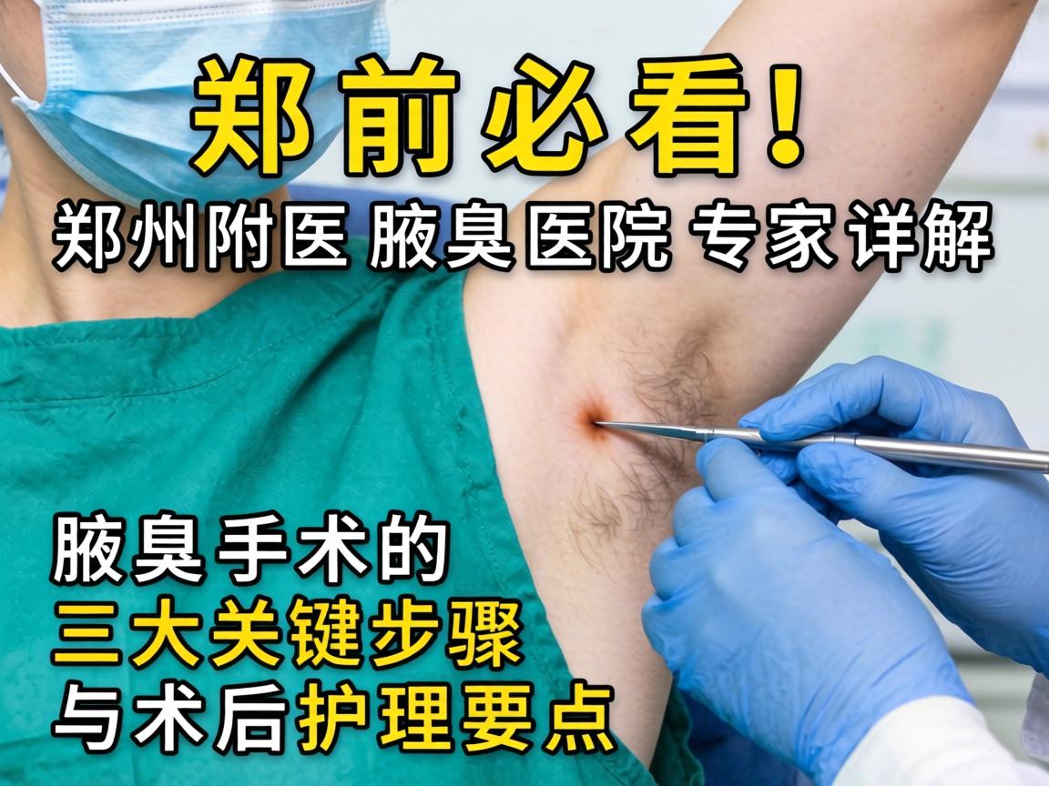 腋臭手术前必看！郑州附医腋臭医院专家详解腋臭手术的三大关键步骤与术后护理要点