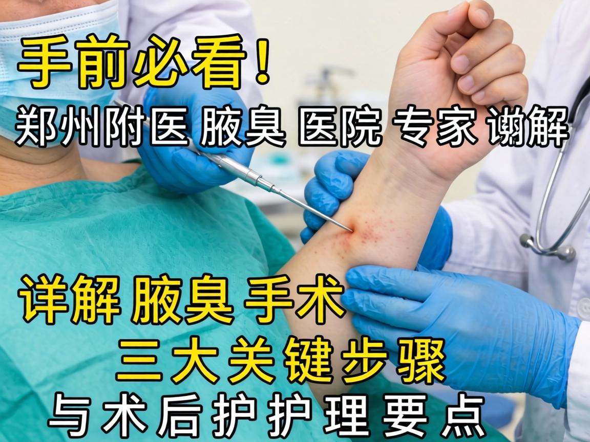腋臭手术前必看！郑州附医腋臭医院专家详解腋臭手术的三大关键步骤与术后护理要点