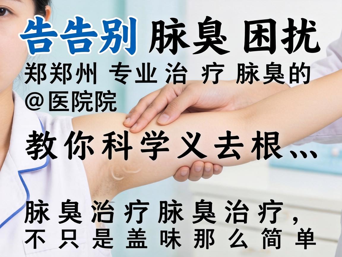 告别腋臭困扰，郑州专业治疗腋臭的医院教你科学去根，腋臭治疗，不只是盖味那么简单
