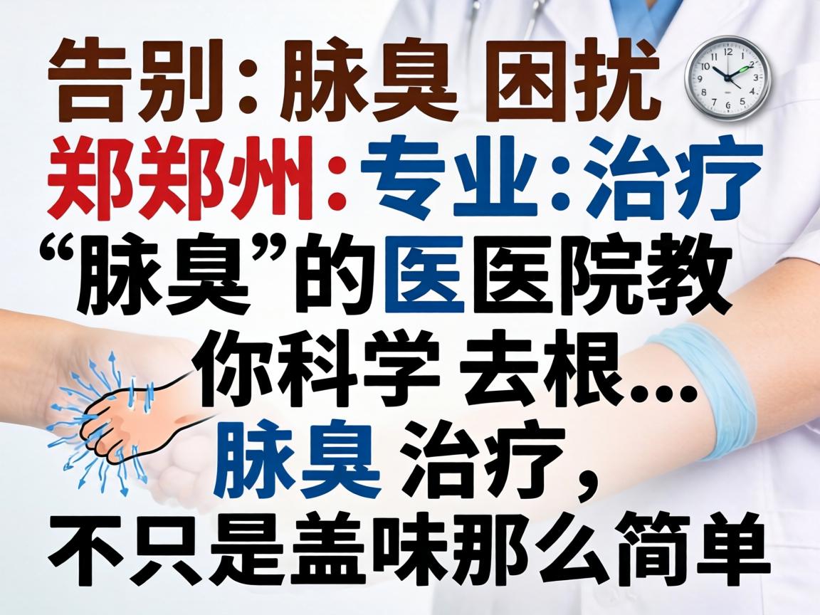 告别腋臭困扰，郑州专业治疗腋臭的医院教你科学去根，腋臭治疗，不只是盖味那么简单